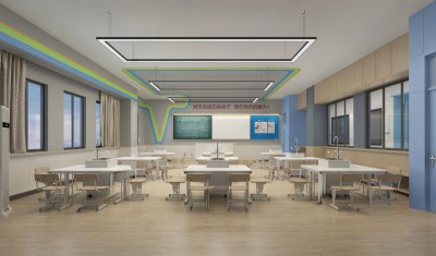 现代教室3D模型下载